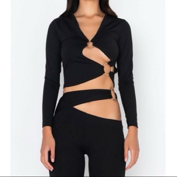 BESAME LONG SLEEVE TOP (BLACK) - Picture 8 of 12